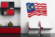 Wandtattoo Wehende Flagge Malaysia 