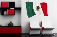 Wandtattoo Wehende Flagge Mexiko 