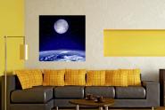 Wandbild Mond und Erde 