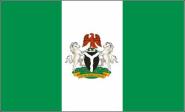 Fahne Nigeria mit Wappen 90 x 150 cm 