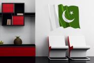 Wandtattoo Wehende Flagge Pakistan 
