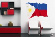 Wandtattoo Wehende Flagge Philippinen 