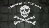Miniflag Pirat Commitment to Excellence 10 x 15 cm 