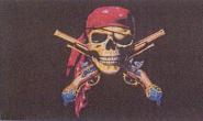 Fahne Pirat mit Pistolen 90 x 150 cm 