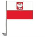 Autoflagge Polen mit Wappen 30 x 40 cm 