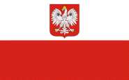 Fahne Polen mit Wappen 90 x 150 cm 