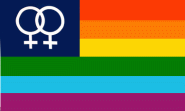 Fahne Regenbogen Lesbian 90 x 150 cm 