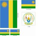 Aufkleberbogen Ruanda 