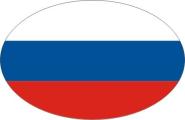 Aufkleber oval Russland 10 x 6,5 cm 