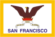 Flagge San Francisco 20 x 30 cm 
