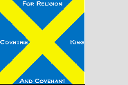Fahne Standarte Schottland Covenanter Battle Flag 17. Jahrhundert 125 x 125 cm 