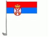 Autoflagge Serbien mit Wappen 30 x 40 cm 