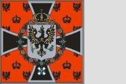 Fahne Standarte König von Preussen von 1844 150 x 150 cm 