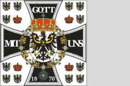 Fahne Standarte des Königlichen Hauses 1889-1918 150 x 150 cm 