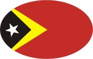 Aufkleber oval Timor-Leste 10 x 6,5 cm 