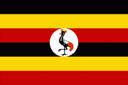 Fahne Uganda 30 x 45 cm 