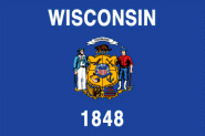 Miniflag Wisconsin 10 x 15 cm 