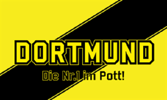 Dortmund Wappen Die Nr 1 aus dem Pott Fahne Fan Flagge  Hissfahne 150 x 90 cm 
