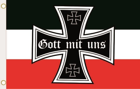1708 Fahne Flagge Kaiserreich Gott mit uns  Eisernes Kreuz   150 x 90 