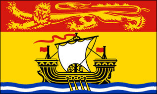 Flagge Fahne Kanada New Brunswick Hissflagge 90 x 150 cm 